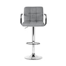 Artiss Set of 2 Bar Stools Gas lift Swivel - Steel and Grey