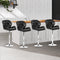 Artiss Set of 4 Kitchen Bar Stools - Black and Chrome