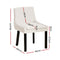Artiss Dining Chairs Kitchen Cafe Chairs Corduroy Upholstered Beige Set of 2