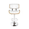 Artiss Wooden Gas Lift Bar Stool - White and Chrome