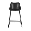 Artiss Set of 2 Bar Stools Kitchen Metal Bar Stool Dining Chairs PU Leather Black