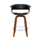 Artiss Swivel PU Leather Bar Stool - Wood and Black