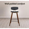 Artiss Set of 4 PU Leather Circular Footrest Bar Stools - Black