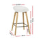 Artiss Set of 2 Wooden Square Footrest Bar Stools - White