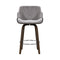 Artiss Velvet Bar Stool Swivel - Grey and Wood