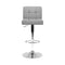 Artiss Set of 2 Fabric Swivel Bar Stools - Grey