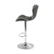 Artiss Set of 2 PU Leather Patterned Bar Stools - Grey and Chrome