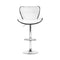 Artiss Set of 4 PU Leather Patterned Bar Stools - White and Chrome