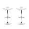 Artiss Set of 2 Gas Lift Bar Stools PU Leather - White and Chrome