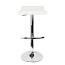 Artiss Set of 2 PU Leather Wave Style Bar Stools - White