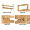 Artiss Shoe Rack Bamboo Storage Cabinet 2 Tiers Portable Organizer Shelf Pine