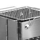Camp Stove Folding Wood BBQ Grill Stainless Steel Portable Outdoor Camping Small