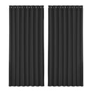 Artiss 2X Blockout Curtains Blackout Window Curtain Eyelet 300x230cm Black