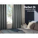 Artiss 2X Blockout Curtains Blackout Window Curtain Eyelet 180x213cm Grey