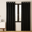 Artiss 2X Blockout Curtains Blackout Window Curtain Eyelet 240x230cm Black