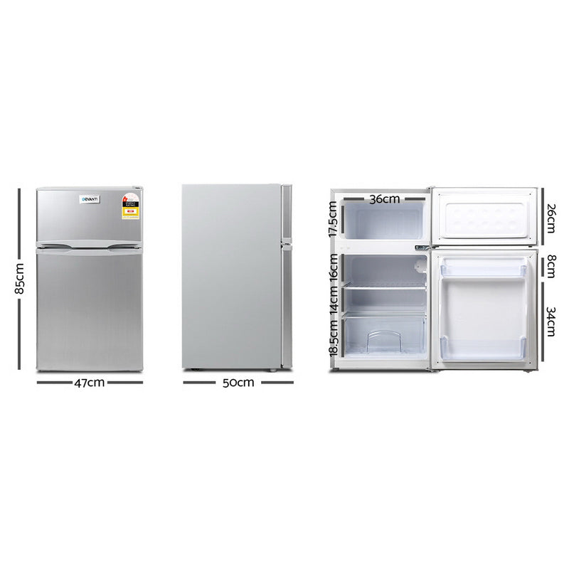 Devanti 85L Bar Fridge - Silver