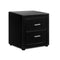 Artiss PVC Leather Bedside Table - Black