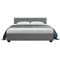 Artiss Lisa Bed Frame Fabric Gas Lift Storage - Grey King