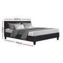 Artiss Neo Bed Frame Fabric - Charcoal Queen