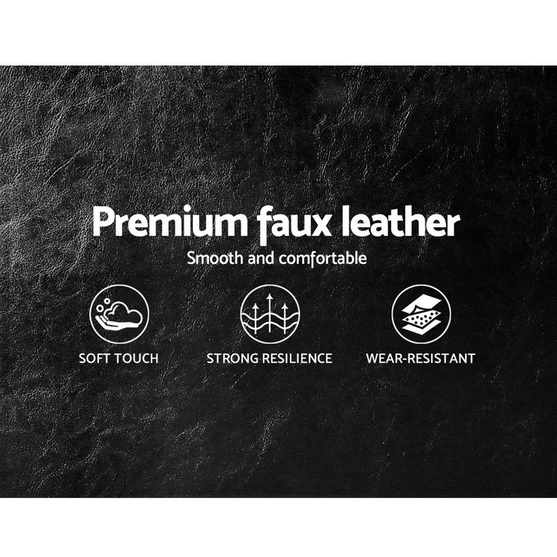 Artiss Neo Bed Frame PU Leather - Black Single