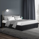 Artiss Nino Bed Frame PU Leather - Black Double