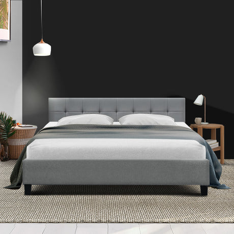 Artiss Soho Bed Frame Fabric- Grey King
