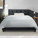 Artiss King Single Size Bed Frame Base Mattress Platform Black Leather Wooden SOHO