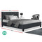 Artiss King Single Size Bed Frame Base Mattress Platform Charcoal Fabric Wooden SOHO