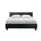 Artiss Soho Bed Frame PU Leather- Black Queen