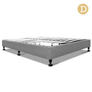 Artiss Double Size Fabric and Wood Bed Frame - Grey
