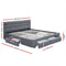 Artiss Avio Bed Frame Fabric Storage Drawers - Grey King