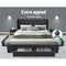 Artiss Mila Bed Frame Storage Drawers Fabric - Charcoal Double