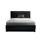 Artiss RGB LED Bed Frame King Single Size Gas Lift Base Storage Leather LUMI