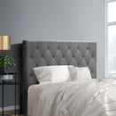 Artiss Bed Head Headboard King Single Bedhead Fabric CAPPI Grey