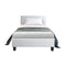 Artiss Neo PU Leather Bed Frame - White King Single