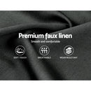 Tino Bed Frame Fabric - Charcoal King Single