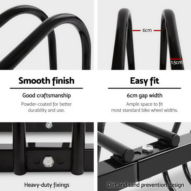 Weisshorn 4 Bike Stand Floor Bicycle Storage Black