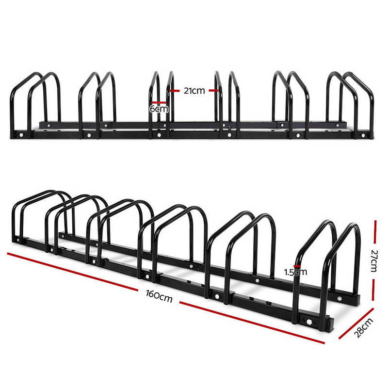 Weisshorn 6 Bike Stand Floor Bicycle Storage Black
