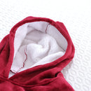DreamZ Plush Fleece Sherpa Hoodie Sweatshirt Huggle Blanket Pajamas Burgundy
