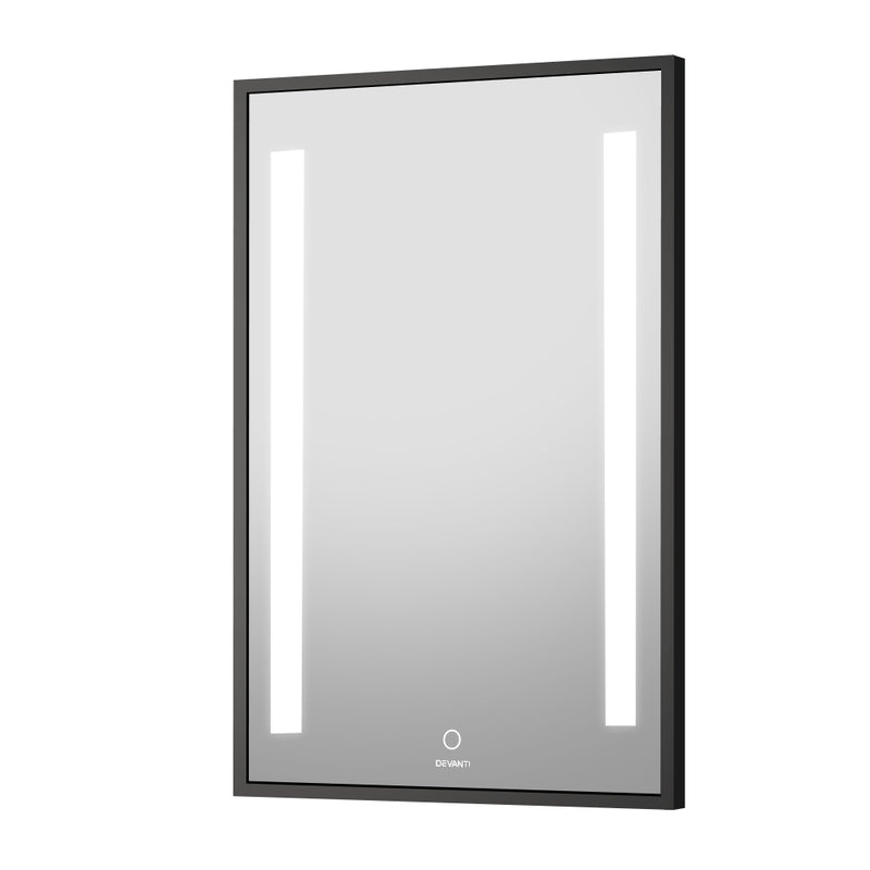 Devanti Bathroom Wall Mounted Vanity Makeup Dressing Mirror LED Illuminated 500mm x 700mmm