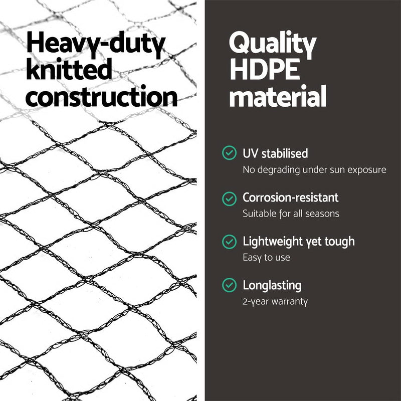 Instahut 10 x 20m Anti Bird Net Netting - Black