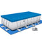 Bestway Rectangular Frame Power Steel Above Ground Swimming Pool