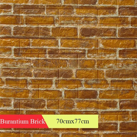 3D Wallpaper Tiles 70 x 77cm Red Brick 10pcs