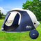 Weisshorn 4 Person Pop Up Canvas Camping Tent - Navy & Grey