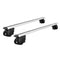 Universal Car Roof Rack Cross Bars Aluminium Adjustable 111cm Silver Upgraded