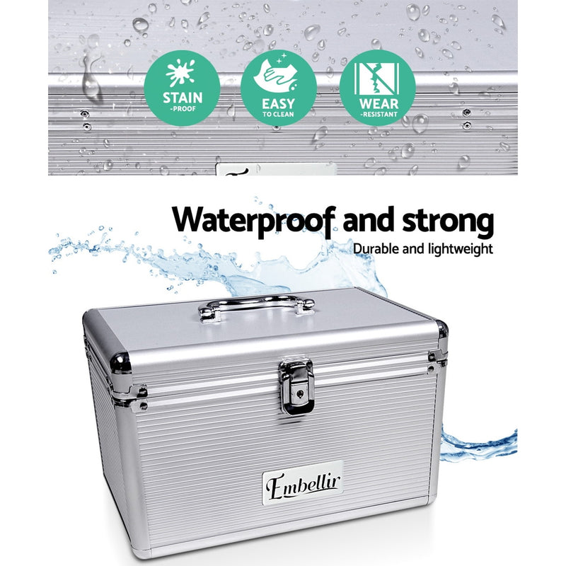 Embellir 240 Disc Aluminium Storage Box - Silver