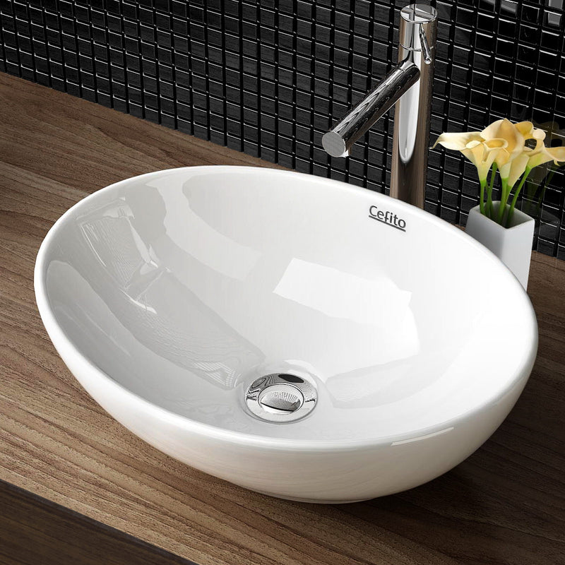 Cefito Ceramic Oval Sink Bowl - White