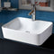 Cefito Ceramic Rectangle Sink Bowl - White