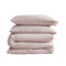 Cosy Club Washed Cotton Quilt Cover Set Pink Double