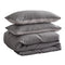 Cosy Club Washed Cotton Quilt Set Grey King